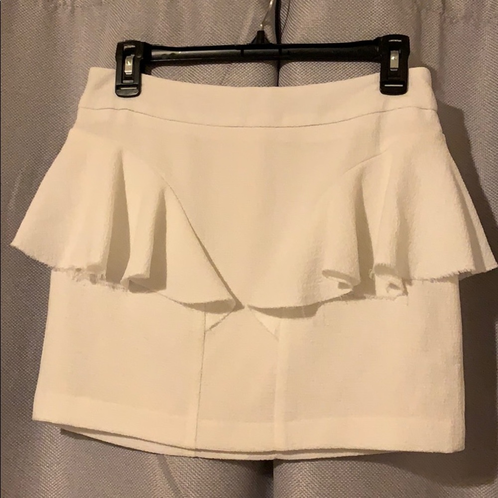 Tildon, white peplum mini skirt